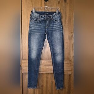 Silver Women’s Dark Blue Stretch Skinny Jeans